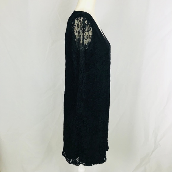 MaCherie Black Lace 3/4 Sleeve Maternity Dress - Picture 7 of 8